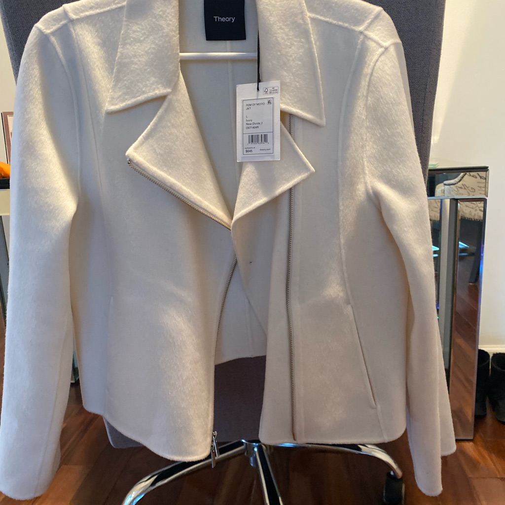 Theory Womens OffWhite Brand New Jacket 70 Off